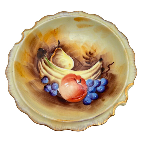 Enesco Small Pitcher And Bowl Vtg 60s Farm Country Style Fruit E2360 Japan - Picture 3 of 10